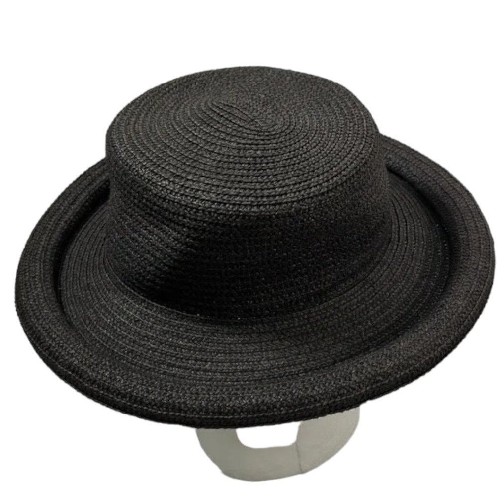 Kathy Jeanne black straw sun hat